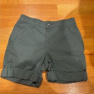 Carhartt Women's Forest Green Roll-Cuff Shorts